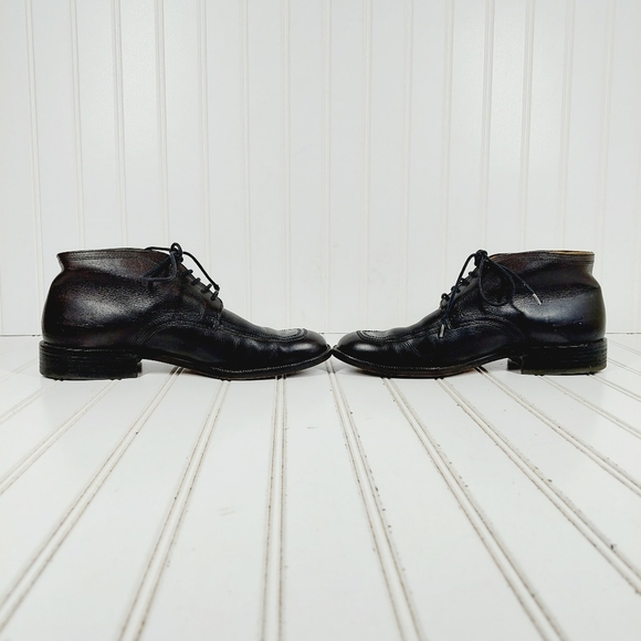 Bally Black Leather Lace Up Loafer Ankle Boots K162 main image 6